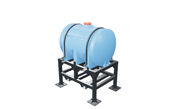 Water tank shown from a three-quarter angle